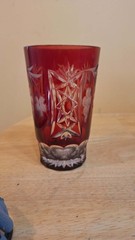 3 – Ajka 5 1/4″ Crystal Tumbler – Ruby Red, Blue & Purple – ends August 1st