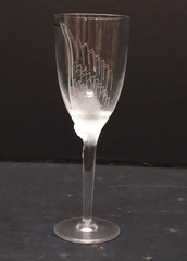Lalique Glass Angel Champagne Flute Goblet Glass France Signed