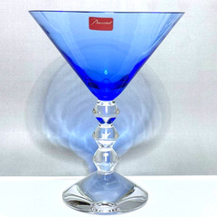 Baccarat Martini Vega Clear Cocktail Glass Crystal Luxury Barware Blue