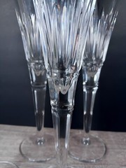 Set Of 4 Bombay BBM1 Discontinued Crystal Champagne Flute 10-1/2″ Inch