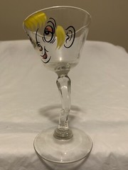 Beau Brummel Mid Century Modern Vintage Gay Fad Tipsy Tini Cocktail Glass