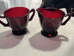 ruby red glassware set