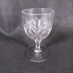 Vtg ECPG Canadian Bullseye Pressed Glass Goblet Dominion Glass ca. 1890 EAPG