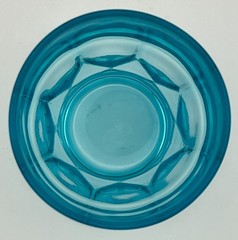Viking 4″ Aqua Georgian Tumblers Set of Two | Vintage UV Glow