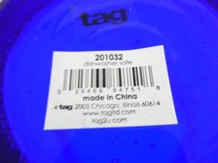 Tag LTD Bubble Glass Colors Cobalt Blue Double Old Fashioned