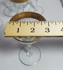 Tiffin Franciscan (6) Optic Rambler Rose 22k Gold Rim 8oz