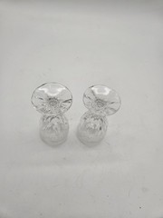 Crystal D’Adriana Luna Cordial Glasses Goblets Set Of 2 Mini Glass Cups