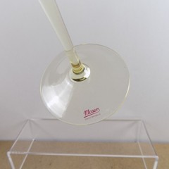 6 Moser Yellow Topaz Long Fellow Wine Glasses 9.5″ Tall Czech Crystal