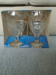 4 Libbey Chivalry Footed 6 1/2″ Clear Glass 12 oz Tea Water Goblets NIB
