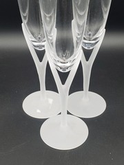Set of 3 Sasaki Capistrano Champagne Flutes LK