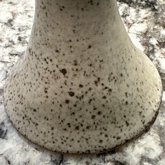 Studio Art Pottery Set 2 Chalice Goblet 6.25″ Hand Thrown Matte Speckled Leon