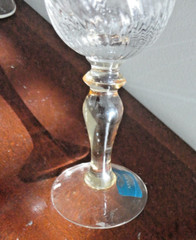 MIKASA CRYSTAL IMPERIAL GOLD GOBLET 2 WINE GLASSES 6 OZ AND 10 OZ
