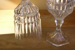 VINTAGE 2 HERITAGE WATER GOBLETS FOSTORIA