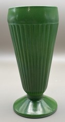 2 Vintage Old Fashioned Ribbed MILKSHAKE GLASS Retro MCM Yellow And Green