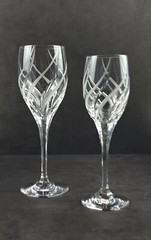 Vtg, MIKASA Windlass, 6oz. Wine Glass & 8oz. Water Goblet Blown Glass, You pick