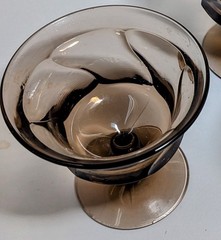 Fostoria Jamestown Brown Champagne Swirl Sherbet Stems-Set of Four – RARE