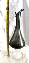 Smokey Gray/Green Cordial Set With Pitcher & Four Glasses