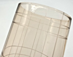 Vtg RARE Mikasa Studio Nova Park Avenue Grid 6 Champagne Flutes Retired LIKE NEW