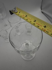 Baccarat Montaigne Optic Crystal Stemware Set 5 Pc France Signed Goblets Glass