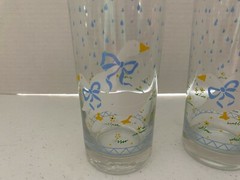 Anchor Hocking Tumblers Drinking Glasses Farm Country Goose Duck Set of 2 E39