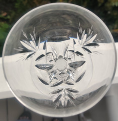 Vintage Royal Leerdam Netherland Carola Crystal Glass Wine Cut Glass 6.25 In