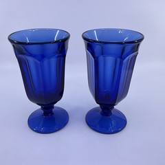 Imperial Glass Old Williamsburg Cobalt Blue 6.5″ Goblets – Ice Tea’s Set Of 2