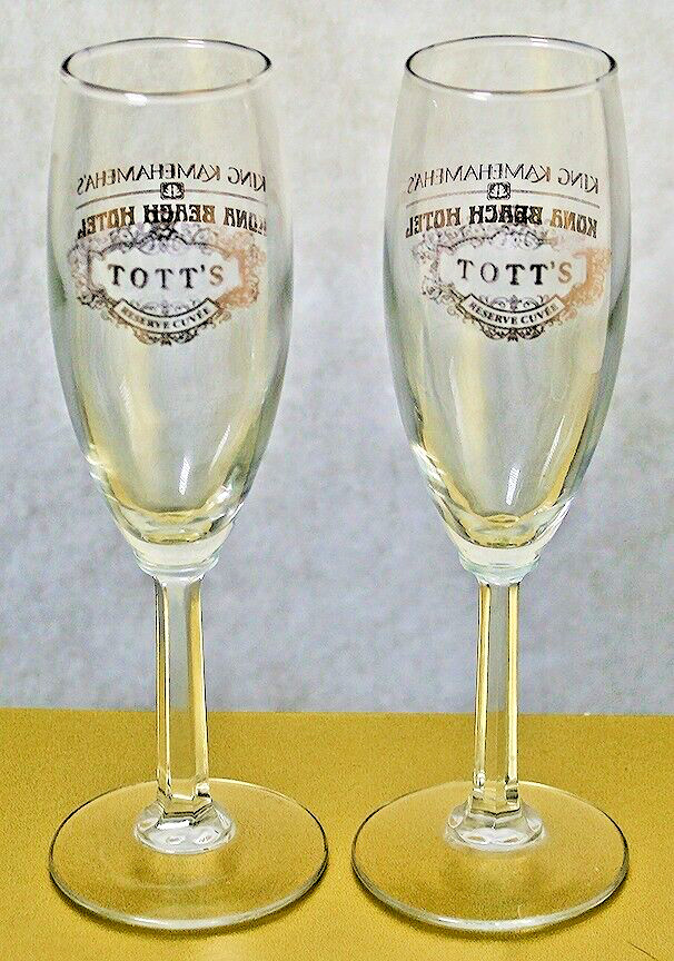 Pair (2) Vintage TOTT’S Fluted Champaign Glasses