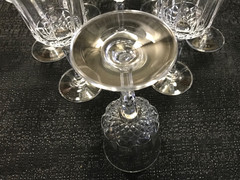 Lot of 8 Crystal Red Wine Glasses 7″ x 2 3/4″