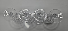 4 Vintage Cristal D’Arques LONGCHAMP Wine Glasses 6.5″ Lead Crystal France 6 oz