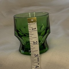 Vintage Mosser Glass Emerald Green Georgian Honeycomb 3 inch Tumblers – Set of 3