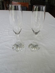 Baccarat Massena Champagne Flute (Set of 2) Stunning! 2 pieces