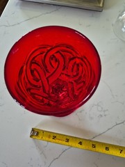Rare Double Ring Ruby by WRIGHT GLASS – Water Goblet