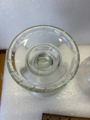 Large Hefty Victorian Etched Pressed Moulded Rummer Glasses (2).