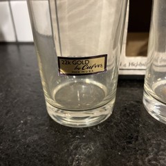 Vintage Culver High Ball Glasses 12oz Triple Crown Set 4 22k Gold Stripe New