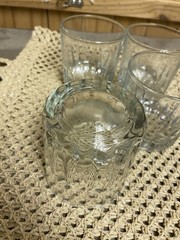 MCM Set 4 Vintage Crisa Clear Glass Whiskey Rocks Double Old Fashioned Glasses