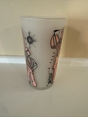 Vintage Vermont Souvenir Frosted Map Glass Tumbler 5.5” Mid-Century