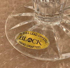 BLOCK «Tulip Garden» Design 24% Full Lead Crystal Clear Glass Goblet Cup