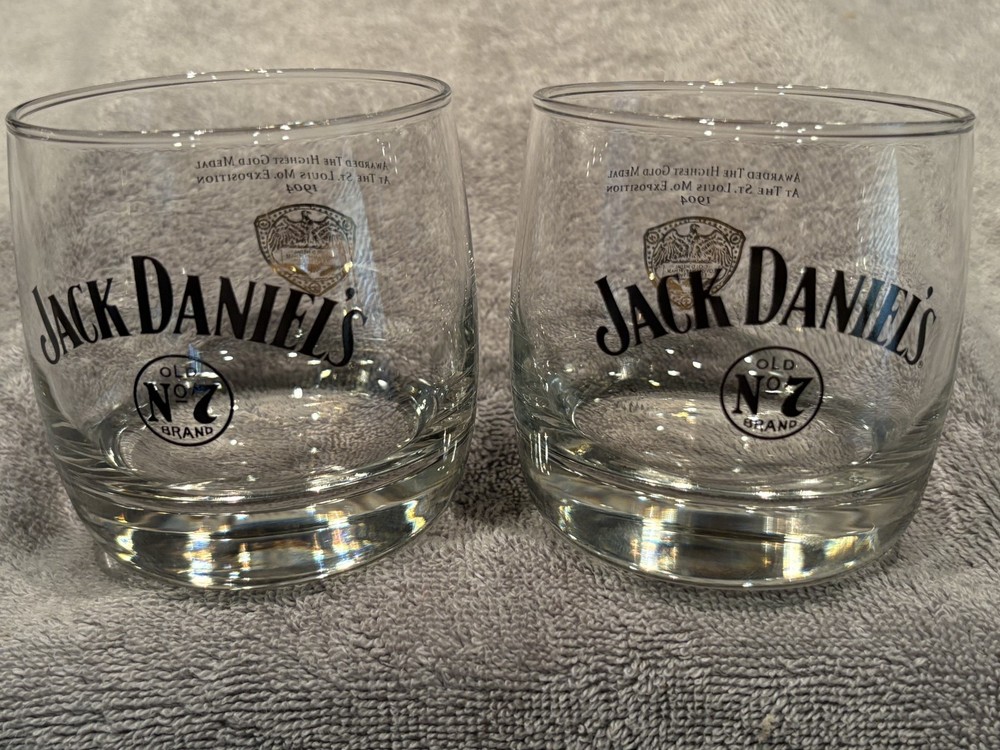 2 Jack Daniel’s Old No 7 Gold Medal St Louis Expo 1904 Rocks Glass