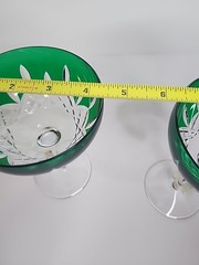 NEW Waterford Crystal (Set 2) Lismore Pops EMERALD Cocktail MARTINI Glasses NIB