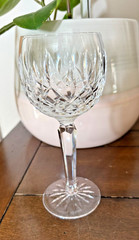 Waterford Irish Crystal Lismore Pattern 7 1/2″ Tall Hock Wine Glass