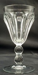 Heisey Clear Glass Claret Wine Colonial Pattern 6 Panel 5-1/8″ Tall c.1907-56