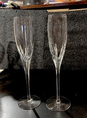 Lenox USA Firelight Crystal Champagne Flute 9.5” ~SET OF 2