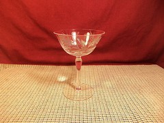 Vintage Colony Crystal Col1 Gray Cut Flowers Champagne Sherbet Stem 5 3/4″