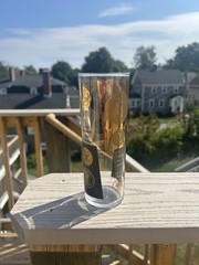 Vintage 1960s Cera Presidential Coin 22 Karat Gold Highball Glass MCM