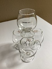 VTG Set Of 4 1970’s Houbigant Paris Brandy Snifters / Cocktail Glasses