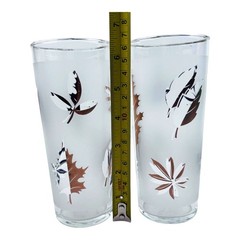 Libbey GOLD LEAF 5.5″ 12 oz. Highball Collins Tumbler Glasses Set Of 2