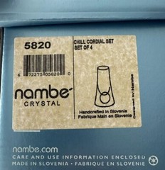 Nambe 5820 Crystal Chill Cordial Shot Glasses RARE Set Of 4 New In Box