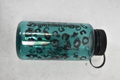 Combat Night MMA Tumbler Glass Green 30 Oz Branded Leopard Print With Lid