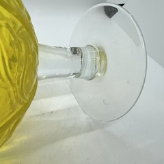 Cabbage Leaf heavy glass Sigma Taste Setter RETIRED Secla Yellow Goblet bar art