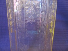 3-HOCKING GLASS CO. Princess Pattern Yellow Topaz 5 1/4″ Ice Tea Flat Tumblers